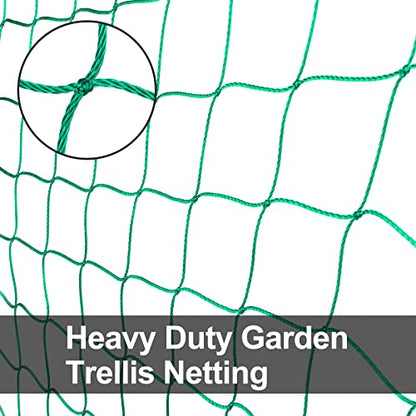 Trellis Netting, Heavy-Duty Garden Grow Netting for Climbing Plants, Outdoor Indoor Net for Cucumber, Tomatoes, Beans, Clematis, Fruits & Vegetables, Climbing Vining Plants (32.8' x 6.6'Ft) - size: 32.8' x 6.6'Ft