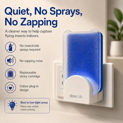 Plug-in Flying Insect Trap for Gnats & Fruit Flies, 1 Device + 5 Refills - size: 1 Device + 5 Refills