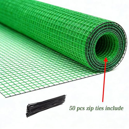 Garden Fence 4 x 30 FT, 0.4" Mesh Plastic Fencing, 50 Zip Ties Included - size: 4ftx30ft