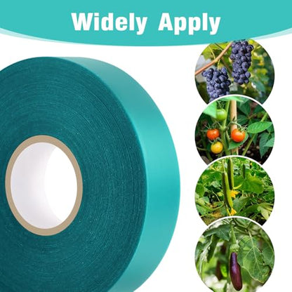 300FT Stretch Tie Tape Roll, 1'' Plant Tape Green Stretch Garden Tie - size: 1in/300ft
