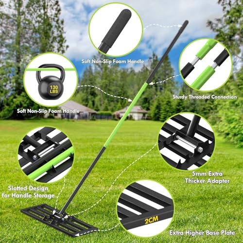 Seeutek Lawn Leveling Rake, 30” x 10” Ground Leveler - size: 30"*10"