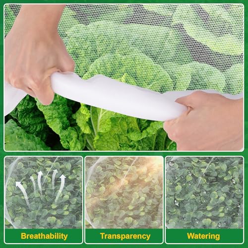 NONMON Garden Netting 10 x 50FT Ultra Fine Mesh Netting Insect Netting - size: 10 x 50ft