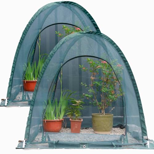 Pop up Gardening Net Cover,36x36x39 inch Pack of 2,Pest Guard Cover for Vegetables Fruits Durable Plant Gardening Net, Pop-Up Chicken Pen for Small Animals Outdoor Run and Pet Enclosure - size: 36x36x39 inches