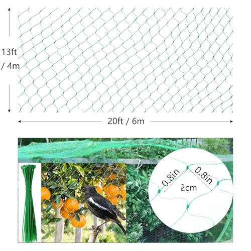 Kikhope Bird Netting, 13x20 ft Garden Mesh Net for Plants and Vegetables - size: 13x20 ft