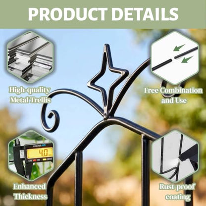 Plant Trellis for Climbing Plants Indoor 2Pcs Small Garden Trellis for Potted Plants Sturdy Metal Houseplant Support 33in Taller Plant Trellis for Monstera pothos lvy Vine
