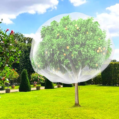 2 Pcs Fruit Tree Netting, 7 x 8 Ft Large Insect Bird Barrier Tree Net with Drawstring, Garden Bird Netting Plant Cover for Protect Plant Fruit Flower from Insect Bird - color: 2pcs- 7x8 Ft
