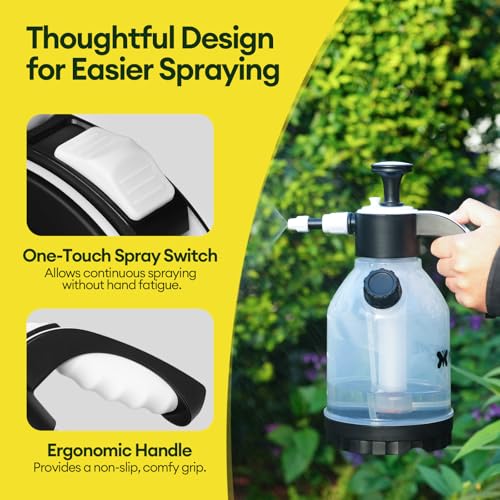 MAYGROVE 50oz Pump Sprayer, Hand Water Spray Bottle