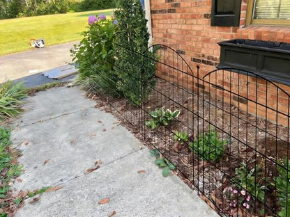Garden Fence Decor 36 in(H) x 11.6 ft(L), Dog Fence Outdoor for Yard No-Dig Pet Barrier, Animal Proof Fence Metal Garden Fencing Animal Barrier, 5 Panels - size: 36x28Inch-5Pack without Lock