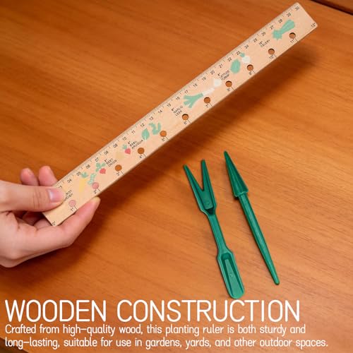 Spacer Tool Seeder Planting Ruler - Seeding Spacing Ruler with Precise Measurements,Seedlings Dibber Hand Transplanting Tools,for Vegetable Gardens, Yard