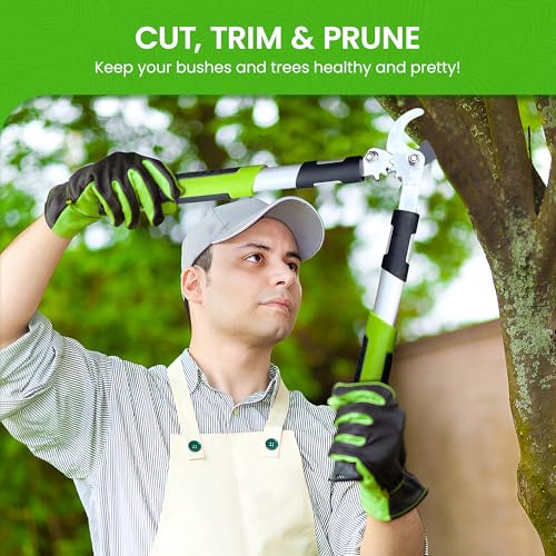 GARDEN GURU Bypass Loppers Tree Trimmer Clipper 3X Cutting Power Gardening Loppers Pruning Shear, Comfort Grip Handles, High Carbon Steel Blade, Heavy Duty Branch Cutter, Cut Thick Branches w Ease (4) - size: 4 Pack, style: Power Bypass Loppers