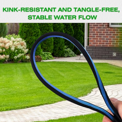 Ultra Lightweight 25FT Garden Water Hose - color: black-blue, size: 25 FT