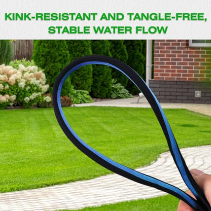 Ultra Lightweight 25FT Garden Water Hose - color: black-blue, size: 25 FT