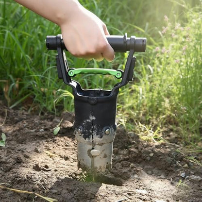 Gardtech Sturdy Bulb Planter, 5 inches Depth Hand Bulb Planting Tool, Heavt Duty Stainless Steel Garden Soil Release Tool & Transplanter for Plants Seeds and Digging Tulips