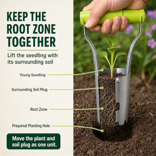 Bulb Planter Tool with Depth Marker, Heavy Duty Manual Garden Dibber - color: Fluorescent Green
