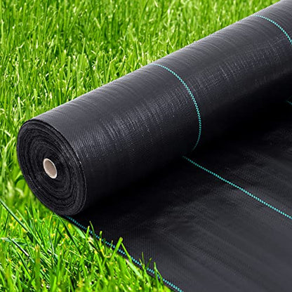 6.5ft x 330ft Weed Barrier Landscape Fabric Heavy Duty, Premium 3.2oz Ground Cover Weed Block Gardening Mat, Easy Setup & Superior Weed Control - size: 6.5* 330ft & 3.2oz
