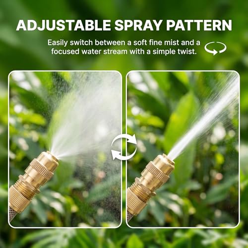 Adjustable Brass Misting Nozzles,1/2Inch High Pressure Spray Misting Nozzle