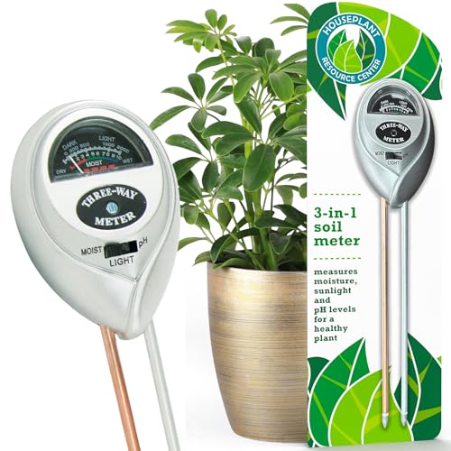Houseplant Health Meter, 3-in-1 Soil Moisture, Sunlight & pH Testing Tool
