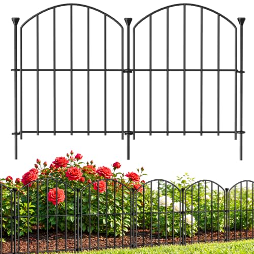 No Dig Garden Fence Panels, Dog Fence Outdoor for Yard, 12 Pack - size: 17in(H) x 12.6ft(L)