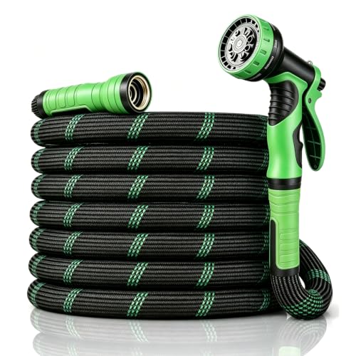 Ultra-Lightweight Garden Hose 50 ft with Spray Nozzles - size: 50 FT