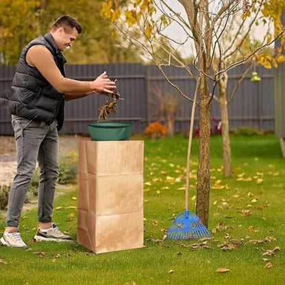 Adnee Leaf Bag Funnel Holder, Foldable Lawn Bag Chute Stand Fit for 30 Gallon Paper Bags, Reusable Yard Waste Bag Funnel for Handling Garbage and Leaves - color: 1 Pcs