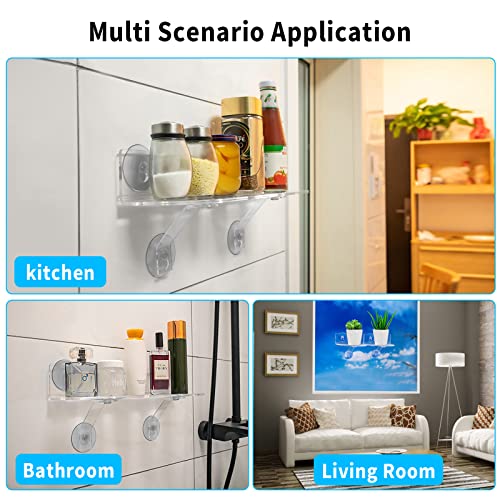 12 Inch 2 Pack Plant Window Boxes Shelf Sill Suction Cup Planter, 5-Inch Extra Wide Window Sill Extender with Load Bearing Bracket for Herbs, Succulents, Clear Acrylic Indoor Plant Stand, Planter Holder1