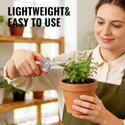 FLORA GUARD 2-Pack Pruning Shears, Stainless Steel Blade Clippers