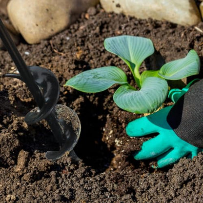 ERYTLLY Bulb Planter, Auger Spiral, Garden Planter Tool 3 x 12 inch,Rapid Umbrella Hole Digger for Planting Bulb Seedlings Bedding Tulips, and Digging Weeds Roots - size: 3*12inch