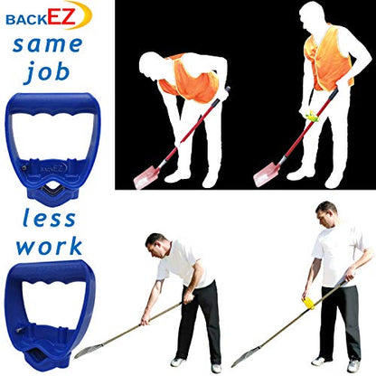 Back-Saving Tool Handle Attachment, EVR-Grip Upgrade, Labor-Saving Ergonomic Shovel Add-on Handle, Blue - color: Blue