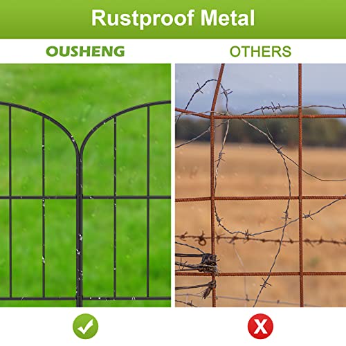 Decorative Garden Fence 10ft (L) x 16.5in (H) Fencing Dog Animal Barrier - size: 10' (L)