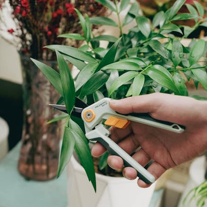 PrunePro Garden Scissors Pruning Shears Sharp Stainless Steel Non-Stick Teflon Coating Blade for Precise Cuts Garden Snip Bonsai Clippers for Plants Rose Flower - color: Green
