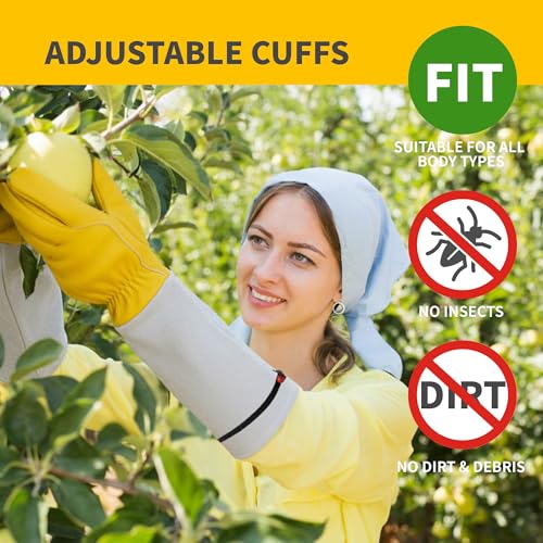 17 Inches Long Leather Gloves Puncture Resistant For Garden & Outdoor Task