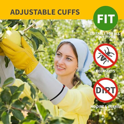 17 Inches Long Leather Gloves Puncture Resistant For Garden & Outdoor Task