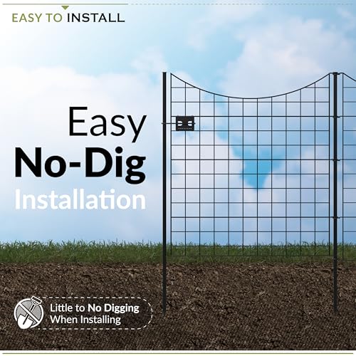 Zippity 39in H Black Metal Fence w/ Gate, DIY Fence Kit - color: 39" Tall (Gate + 4 Panels)