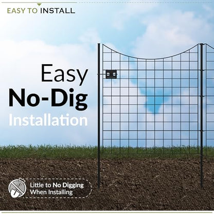 Zippity 39in H Black Metal Fence w/ Gate, DIY Fence Kit - color: 39" Tall (Gate + 4 Panels)