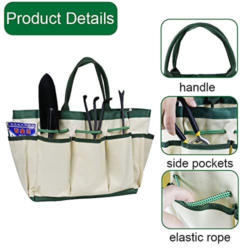 Multifunction Garden Tools Storage Bag with Pockets Bucket Tool Organizer Gardening Organizer Tote Garden Harvest Bucket Bag Vegetables Picking Bag