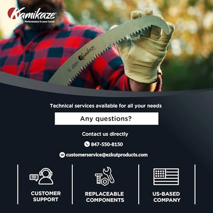 Kamikaze 21FT Extendable Pole Saw for Tree Trimming, Telescopic Tree Pruner with Precision Japanese Tooth Design, 1.5mm Thick Blade, Double Hook Branch Cutter, Long Reach Pruning Saw. Manual Pole Saw - size: 21 ft
