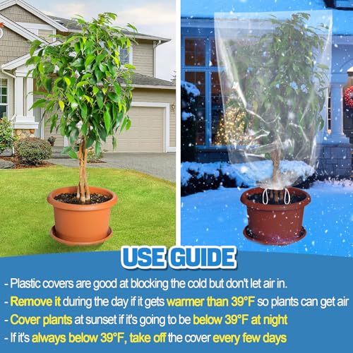 ANPHSIN 2Pcs 71"x83" Extra Large Winter Plant Cover Freeze Protection - size: 83"H, 71" Opening