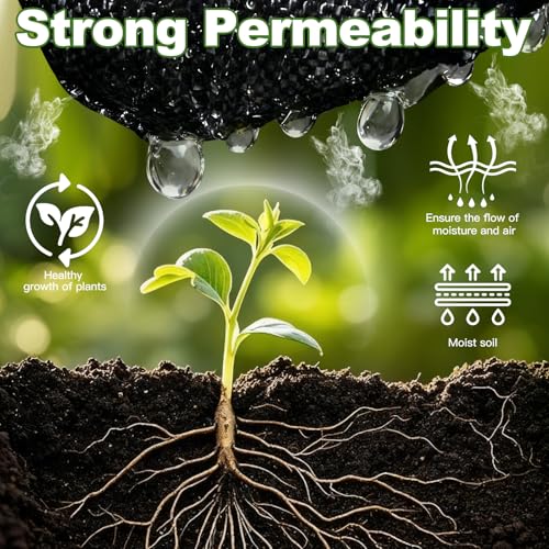 Approx.3.3FT×13FT Weed Barrier Fabric,Landscape Fabric, 3.2oz Weed Barrier Fabric Heavy Duty,Weed Control Garden Cloth,Woven Geotextile Fabric for Garden Beds, Underlayment, Commercial Driveway - size: 3.3FT×13FT, style: Weed Barrier Fabric