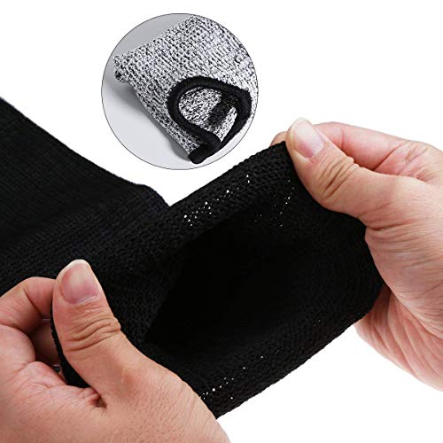 Protective Arm Sleeves, Level 5 Protection Cut Resistant Sleeves with Thumb Hole (Grey) - color: Grey