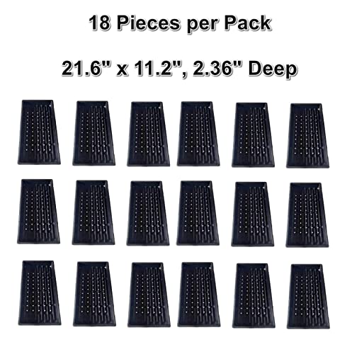 RooTrimmer 18-Pack 1020 Seedling Trays with Holes - Extra Strength Heavy Duty,10" x 20", Reusable 1020 Nursery Trays for Seed Germination, Plant Propagation, Garden Seed Starter and Microgreens - size: 1020 - 18 Pack With Holes