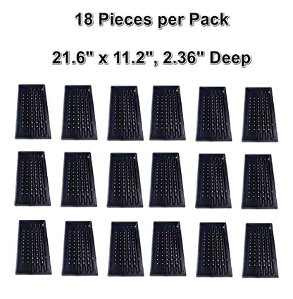 RooTrimmer 18-Pack 1020 Seedling Trays with Holes - Extra Strength Heavy Duty,10" x 20", Reusable 1020 Nursery Trays for Seed Germination, Plant Propagation, Garden Seed Starter and Microgreens - size: 1020 - 18 Pack With Holes