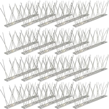Bird Spikes 31FT, 304 Stainless Steel Bird Deterrents Spikes for Outside to Keep Birds Away Birds Scare Devices Outdoor 38Pcs - size: 38 Set-31Ft