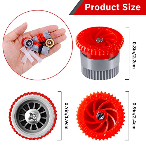 24 Pieces Variable Arc Nozzle, Replacement Pop-up Sprinkler Heads Compatible with Most of Adjustable Pop Up Sprinklers Spray Head for Garden Lawn Irrigation High Efficiency (10AN, 12AN, 17AN) - size: 10AN, 12AN, 17AN