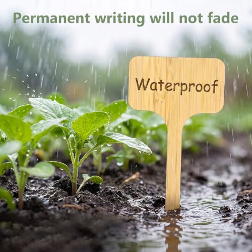 30Pcs Outdoor Waterproof Garden Markers, 7"L ×2.3"W Bamboo Labels