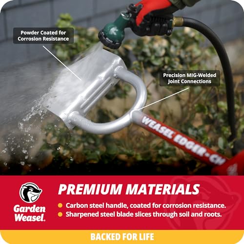 Garden Weasel Edger-Chopper - Long Handle | Garden Beds, Patios, Trenches, Sidewalks, Driveways, and More | Lawn and Landscaping Tool, T Grip, Sod Cutter | 91714 - style: 1 piece
