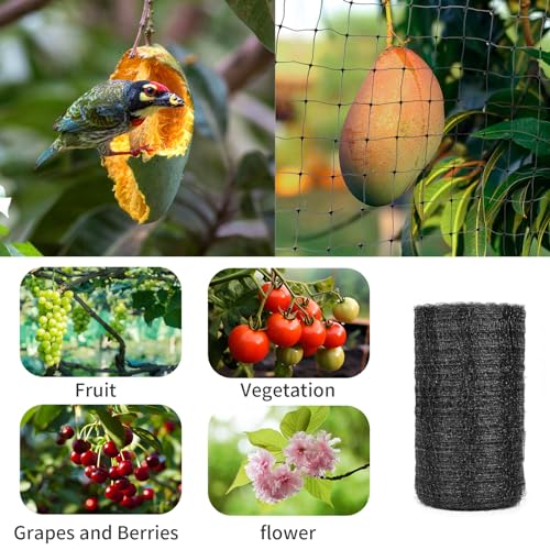 Black Bird Netting for Garden Balcony, Deer Fence Pigeon Net 7 x 100 Ft