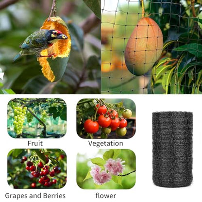Black Bird Netting for Garden Balcony, Deer Fence Pigeon Net 7 x 100 Ft