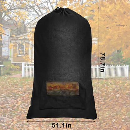 Augisteen Lawn Tractor Leaf Bag Upgraded Lawn Mower Leaf Bag Garden Leaf Grass Catcher Bags 420D Oxford Cloth Leaf Collector Bag for Lawn Mower Tractor Garden Leaf Collection, 78.7 x 51.2 Inch
