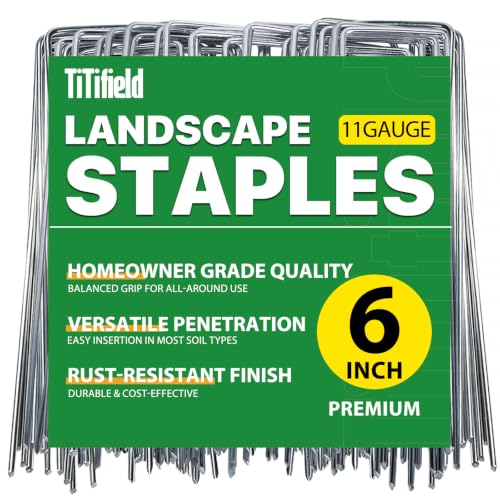 6 Inch Galvanized Landscape Staples Garden Stakes 25 Pack - size: 6 INCH