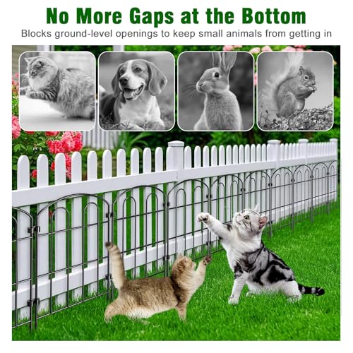 CADUKE 20 Pack Garden Fence Border, 24in x 22ft